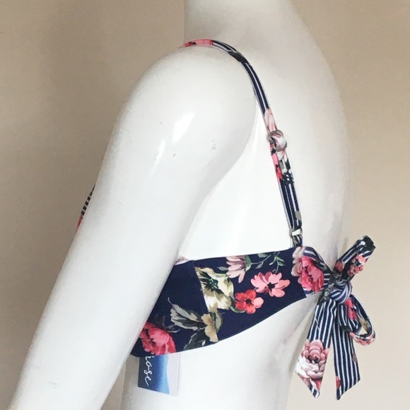 Isabella Rose Piccadilly Bikini Top Indigo Floral Size Large - Picture 2 of 8